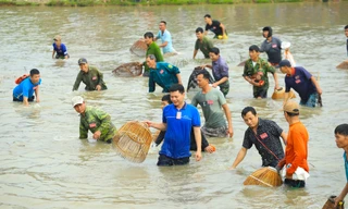 Xuống ruộng nơm cá lấy lộc đầu năm mới