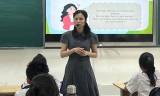 Giáo viên Hà Nội trong một giờ dạy họcảnh: Hà Linh