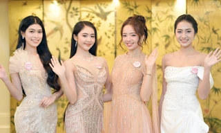 Thí sinh ‘Hoa hậu Việt Nam’ 2024 rạng rỡ xuất hiện trên sân khấu họp báo