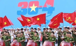 Màn thể hiện ấn tượng của học viên Học viện Cảnh sát nhân dân tại tổng duyệt Lễ Kỷ niệm 30/4