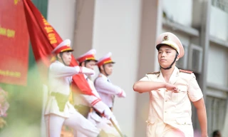 Nam sinh Cảnh sát Nhân dân đọc vang 5 lời thề danh dự trước ngày ra trường