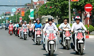 'Phi đội' Honda SH rước dâu ở Thái Nguyên