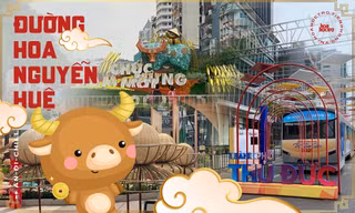 Đường hoa Nguyễn Huệ đẹp rực rỡ đón Tết Tân Sửu, đảm bảo quy tắc an toàn với du khách đến thăm
