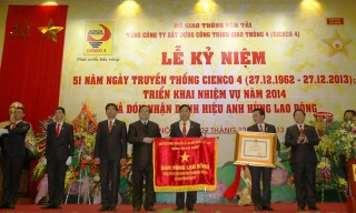 Cienco 4 nhận danh hiệu Anh hùng lao động