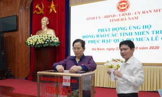 Hà Nam phát động ủng hộ đồng bào miền Trung khắc phục hậu quả mưa lũ