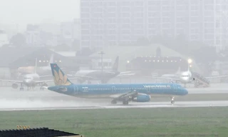 Sân bay Vân Đồn, Cát Bi mưa lớn kèm hiện tượng thời tiết nguy hiểm