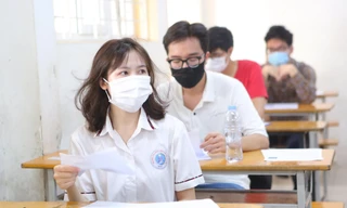 Thí sinh dự thi tốt nghiệp THPT đợt 1 tại Hà Nội. Ảnh: Trọng Tài