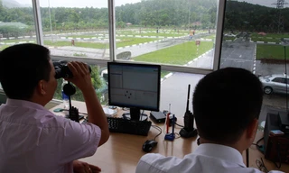 Bãi tập, sát hạch cấp GPLX nhìn từ đài quan sát