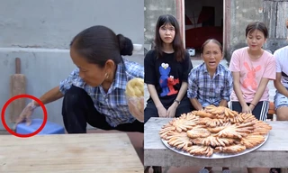 Bà Tân Vlog tiếp tục bị dân mạng “soi” ra chi tiết mất vệ sinh khi làm món bánh tiêu