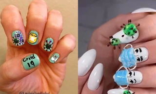 Hội chị em “đu trend” làm đẹp mùa dịch Covid-19, “gắn” virus... lên móng tay