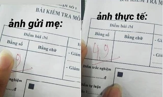 Học sinh sử dụng “IQ vô cực”, hô biến điểm số từ thấp thành cao để khoe với mẹ