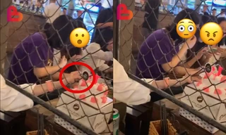 Dân mạng ngán ngẩm về sự “vô tư” của cô gái trẻ đưa tay sang bàn bên cạnh “nếm bánh kem“