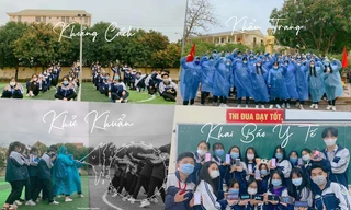 Teen THPT chuyên Phan Bội Châu chụp ảnh kỷ yếu mùa dịch theo thông điệp 5K của Bộ Y tế