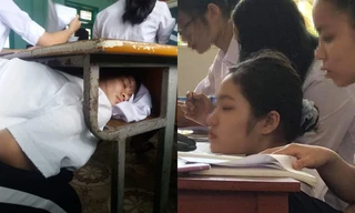 Loạt tư thế ngủ gật “bá đạo” trong lớp, đỉnh nhất là nữ sinh khiến Đen Vâu bị “réo tên“