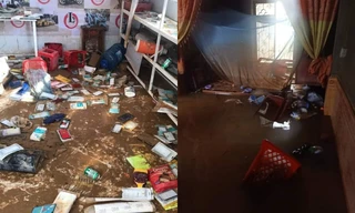 Xót xa với hình ảnh nhà cửa tan hoang, đồ đạc bám bùn ở Quảng Bình sau khi nước lũ rút