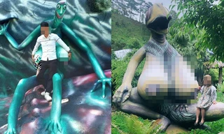 Khách du lịch ngán ngẩm trước những bức tượng kỳ quái của khu du lịch mới mở ở Đà Lạt