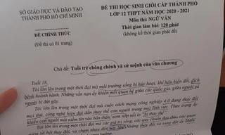 Đề thi Học sinh Giỏi môn Văn lớp 12 tại TP.HCM lấy chủ đề “tuổi trẻ chông chênh“