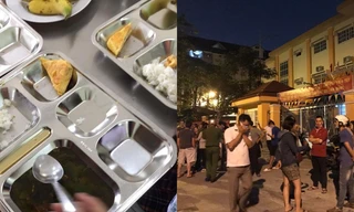 TP.HCM: Phụ huynh bật khóc, quây kín cổng trường khi chứng kiến bữa ăn bán trú của con