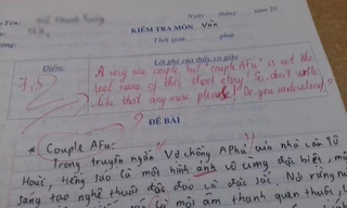Sử dụng tiếng Anh trong bài kiểm tra Văn, nam sinh bị cô giáo “đáp trả” cực gắt