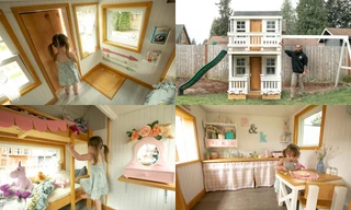 Xúc động ông bố trẻ tự tay xây ngôi nhà cổ tích với đầy đủ tiện nghi tặng con gái