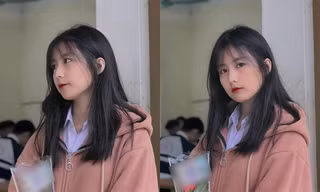 Chụp ảnh “sương sương” đứng trước cửa lớp, nữ sinh Hà Tĩnh được dân mạng “rần rần” thả tim