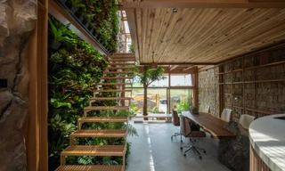 Ấn tượng mảng xanh trong thiết kế nhà khung thép