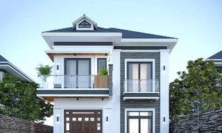 Mẫu nhà mái Nhật 2 tầng thịnh hành hiện nay