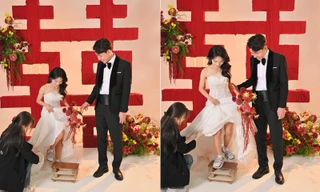 Cô gái Nam Định cao 1m45 lấy chồng 1m85, kể chuyện hài hước trong đám cưới