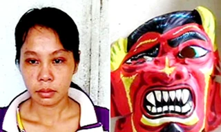 Nữ quái đeo mặt nạ ác quỷ đi cướp