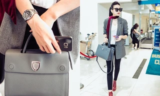 Thanh Hằng diện phụ kiện gần nửa tỷ ra sân bay