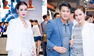 Khánh My chúc mừng em chồng Hà Tăng mở cửa hàng mới 