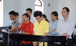 Các bị cáo tại phiên tòa