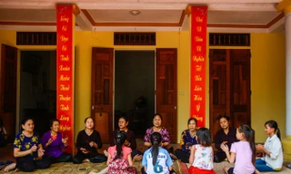 Lớp học hát Xẩm tại nhà con gái cụ Hà Thị Cầu.