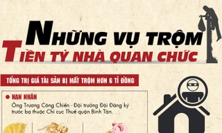 [ĐỒ HỌA] Những vụ mất trộm tiền tỉ của quan chức