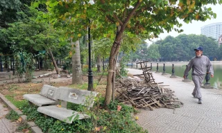 Hà Nội: Công viên mới được đầu tư hơn chục tỷ để tu bổ trở thành nơi đổ rác, trồng rau