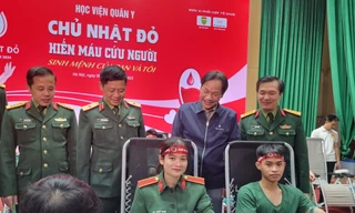 Học viện Quân y huy động 500 sinh viên tham gia Chủ nhật Đỏ