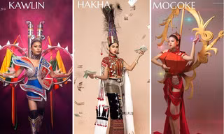 Trang phục dân tộc Hoa hậu Hoàn vũ Myanmar 2020 gây sốt, có bộ bắt chước Việt Nam?
