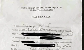  Giấy vay tiền có chữ ký được cho là của ông Trương Hải Ân. 