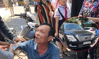 Ông Nguyễn Đức Huyện sau khi gây ra tai nạn - ảnh Tr. Định