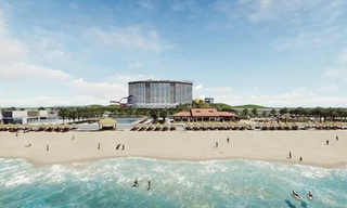 Phối cảnh dự án, nhìn từ biển Xuân Thiều 