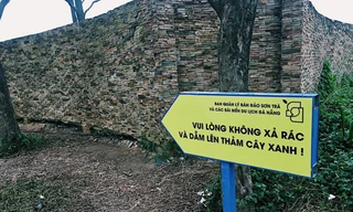 Bảng cảnh báo cũng trở nên vô hiệu - ảnh Hải Yến 