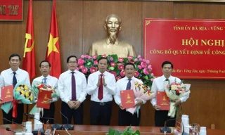 Tỉnh ủy Bà Rịa-Vũng Tàu công bố quyết định điều động hàng loạt cán bộ chủ chốt