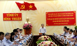 Đoàn kiểm tra của Ban Bí thư làm việc ở Bình Thuận