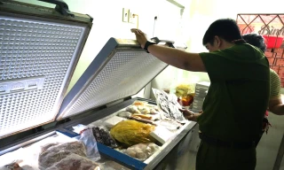 Tiệm tạp hoá chứa cả trứng gà non, vú heo, gân bò… bốc mùi hôi thối