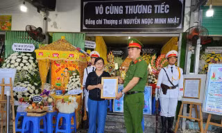 Cấp bằng Tổ quốc ghi công cho chiến sĩ cảnh sát cơ động ở Bà Rịa - Vũng Tàu