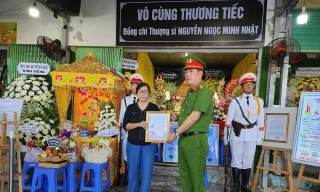 Cấp bằng Tổ quốc ghi công cho chiến sĩ cảnh sát cơ động ở Bà Rịa - Vũng Tàu