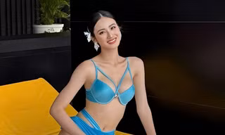 Ý Nhi diện áo tắm ở Hoa hậu Thế giới 