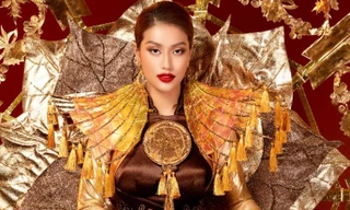 Thiên Ân gặp sự cố khi trình diễn trang phục dân tộc nặng 14 kg