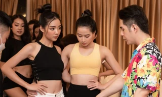 Đỗ Thị Hà trình diễn cùng top 35 ở chung kết Hoa hậu Việt Nam