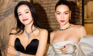 Hồ Ngọc Hà chung khung hình với Thư Kỳ